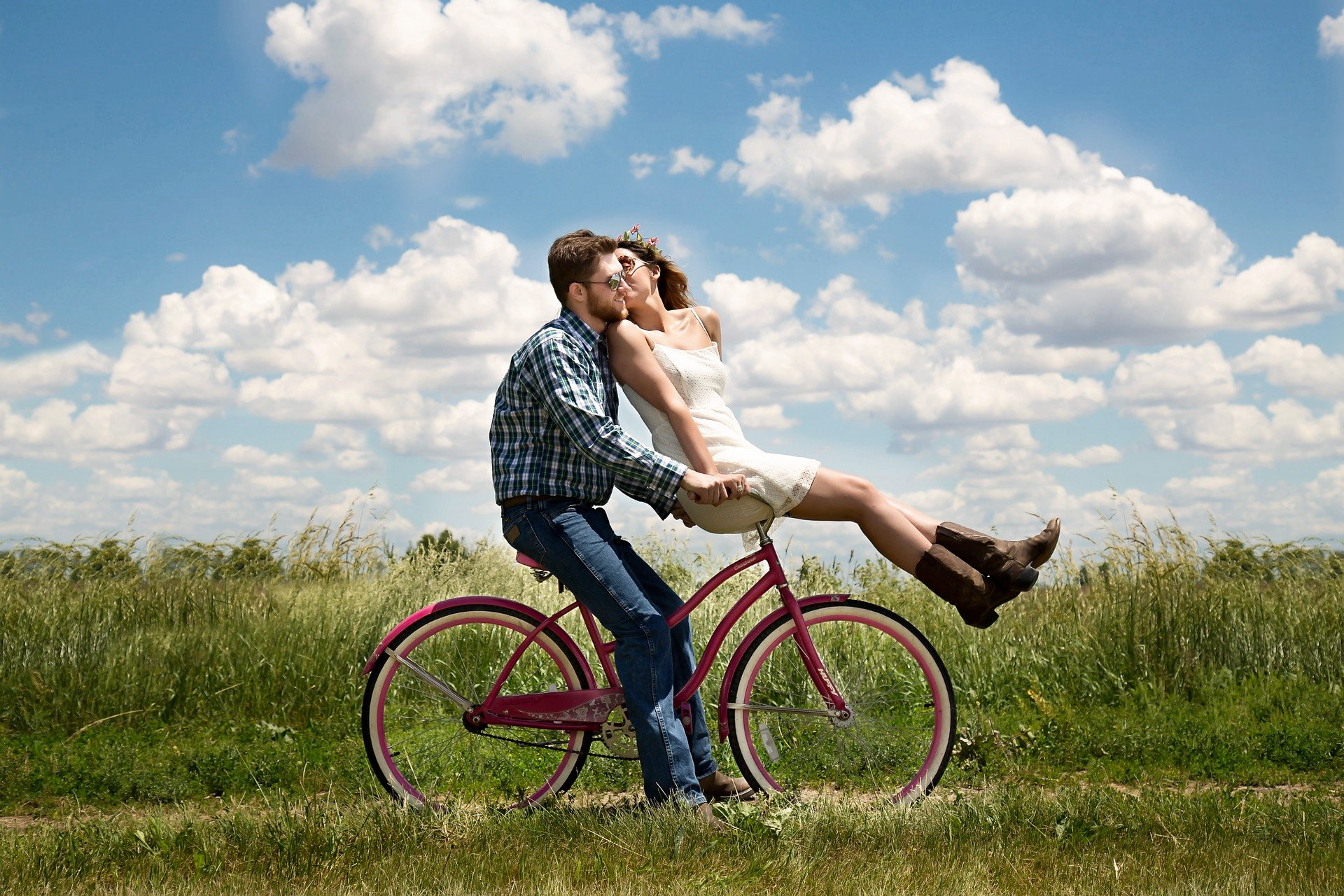 Couple sur vélo